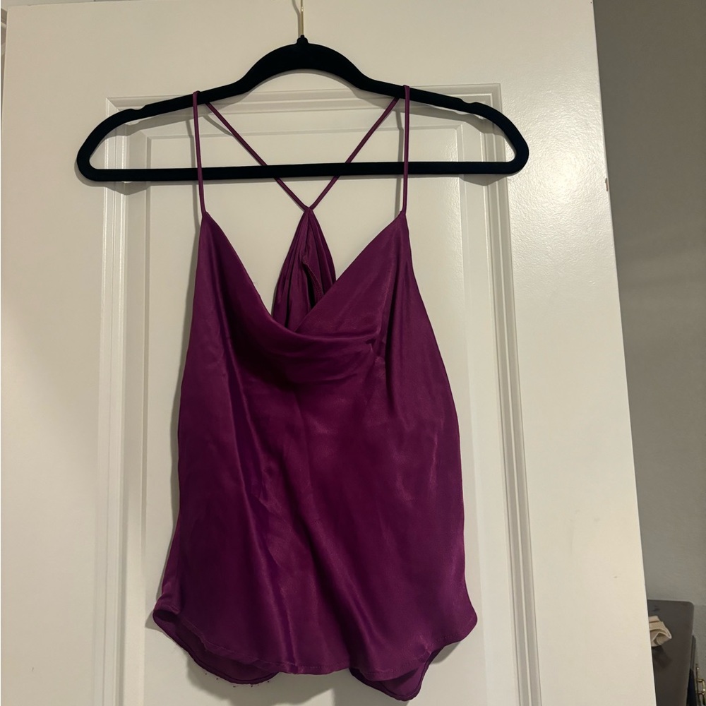 Zara Fuchsia Satin Camisole
